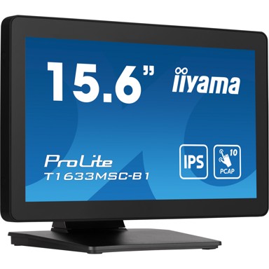 IIYAMA Touch monitor T1633MSC-B1, 15.6", 16:9, M-Touch, HDMI, DisplayPort, USB